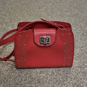 Calvin Klein Clementine Leather Studded Crossbody Purse